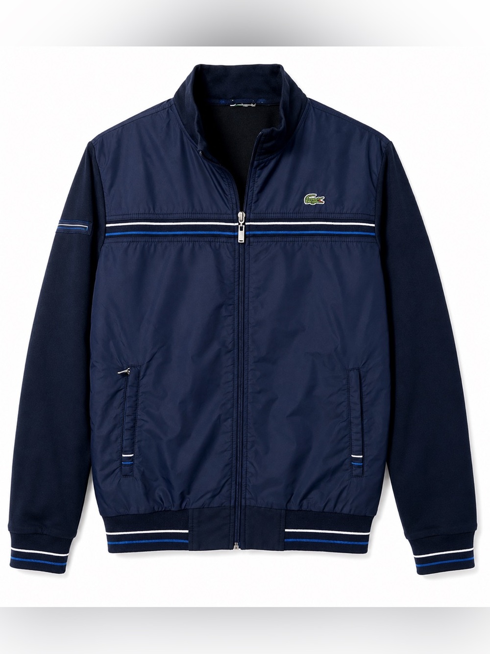 Lacoste Navy Blue Full Zip Track Jacket Windbreaker – Approx. Small